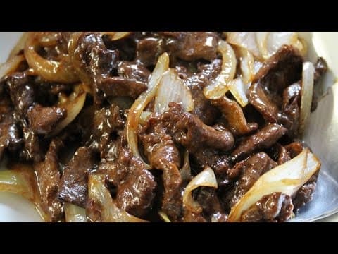Chinese Beef with Onions - Delicious Chinese main course with easy difficulty. Perfect recipe converted from YouTube video to PDF format.