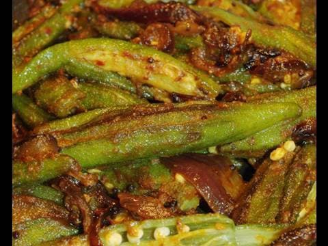 Indian Okra (Spicy Gumbo) - Delicious Indian main course with easy difficulty. Perfect recipe converted from YouTube video to PDF format.