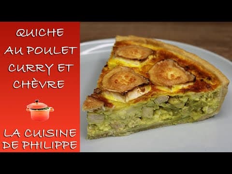 Chicken, Curry and Goat Cheese Quiche - Delicious French main course with medium difficulty. Perfect recipe converted from YouTube video to PDF format.