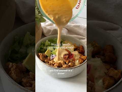 Healthy burger bowls with Big Mac sauce, easy high protein dinner👌🏻recipe below! ⬇️