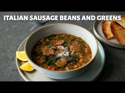 Italian Sausage Beans and Greens