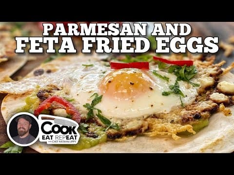 Quick & Easy Parmesan and Feta Fried Eggs