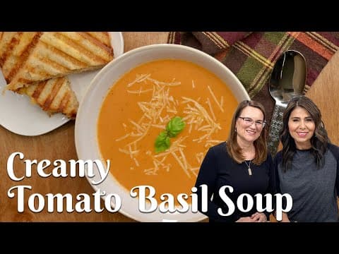 CREAMY TOMATO BASIL SOUP: Easy Recipe/How to Make the Most Delicious Creamy Tomato Basil Soup