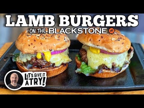 Lamb Burgers on the Blackstone Griddle