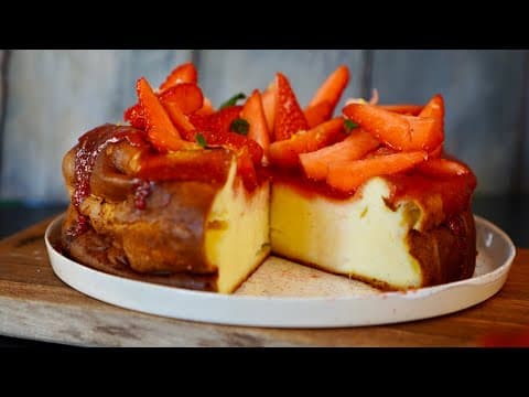 Gâteau au fromage blanc fraise citron