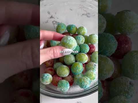 🍇 Frozen Lemon Sugar Grapes Recipe Viral Sweet & Sour Snack Hack ✨