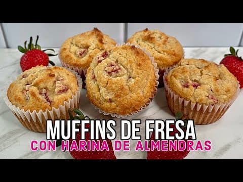 Muffins de Fresa Sin Gluten y Bajos en Carbohidratos