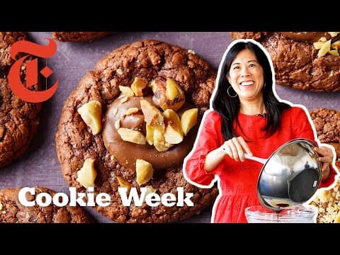 Molten Chocolate Hazelnut Cookies