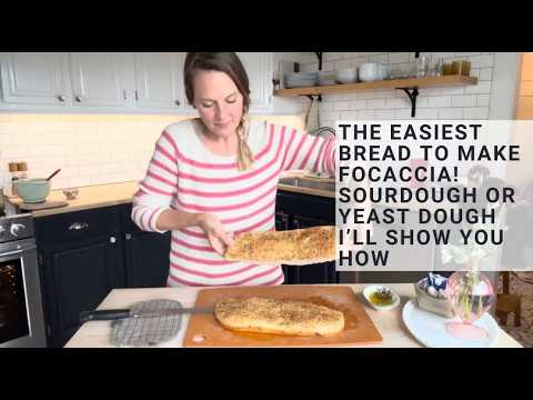 Easy Sourdough Focaccia Everyone can Make! It's the most SIMPLE homemade bread to start with!