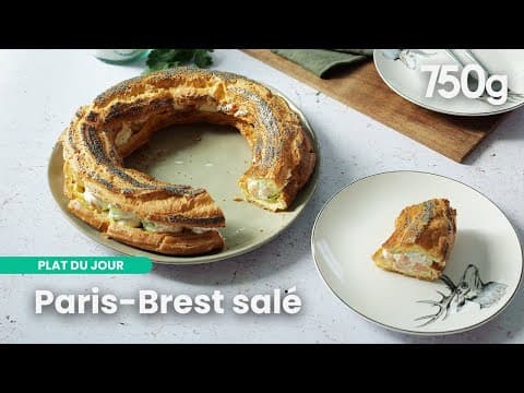 Savory Paris Brest with cream cheese, smoked salmon and avocado - Delicious French appetizer with medium difficulty. Perfect recipe converted from YouTube video to PDF format.