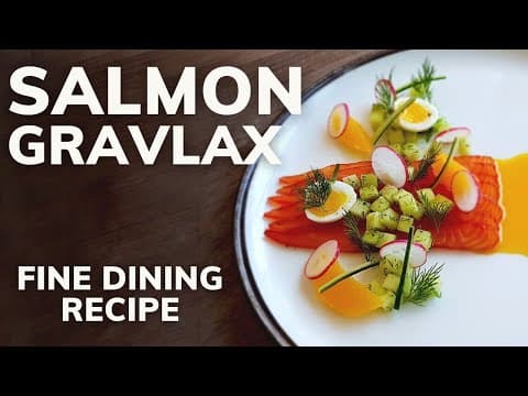 Michelin star SALMON GRAVLAX recipe (How To Cure Fish At Home)
