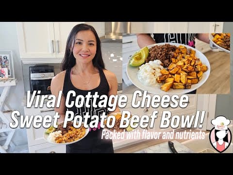 Viral Cottage Cheese Sweet Potato Beef Bowl!