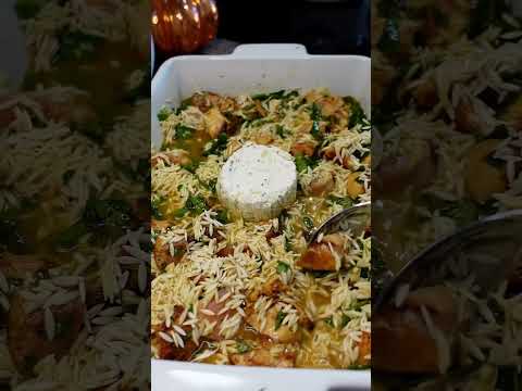 Creamy Chicken Orzo Bake - One pan meal prep