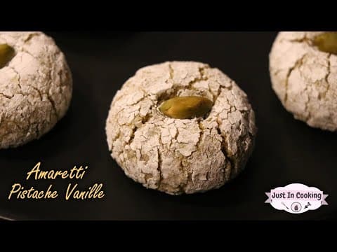 Pistachio‑Vanilla Amaretti Cookies
