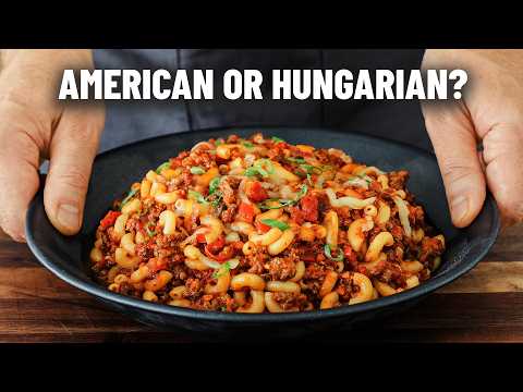 American Goulash with Cheddar Macaroni - Delicious American main course with medium difficulty. Perfect recipe converted from YouTube video to PDF format.
