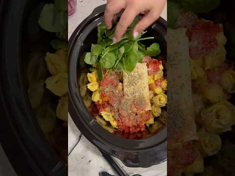 Quick Tortellini Pasta Crockpot Recipe!