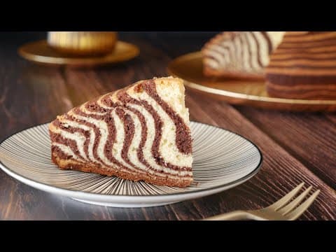 Vanilla Chocolate Zebra Cake - Delicious French dessert with easy difficulty. Perfect recipe converted from YouTube video to PDF format.