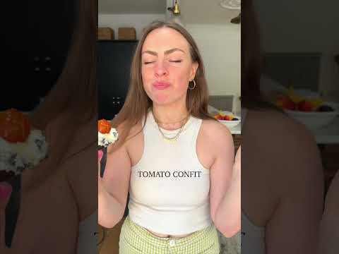 TOMATO CONFIT TOAST 🍅 recipe on my website ⬇️