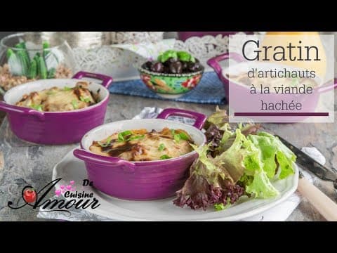 Artichoke Heart Gratin with Ground Meat - Delicious French main course with medium difficulty. Perfect recipe converted from YouTube video to PDF format.
