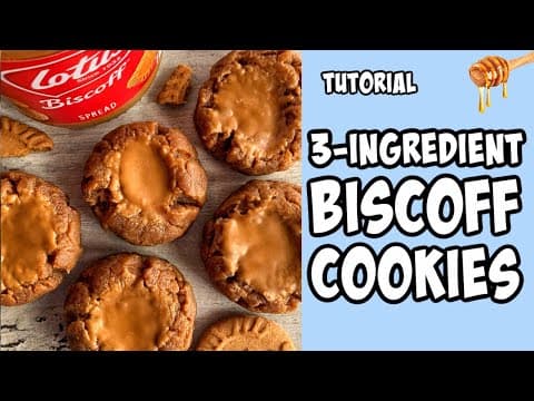 3-Ingredient Biscoff Cookies! Recipe tutorial