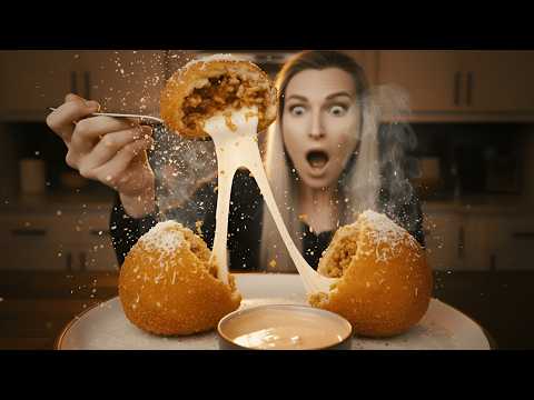 I Made Giant Crispy Arancini With An Insane Cheese Pull (Easy Recipe)