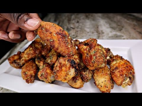 Homemade Lemon Pepper Air Fryer Wings (Wingstop Style) - Delicious American recipe with easy difficulty. Perfect recipe converted from YouTube video to PDF format.