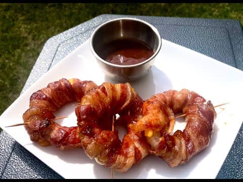 Cheesy Bacon Wrapped Onion Rings