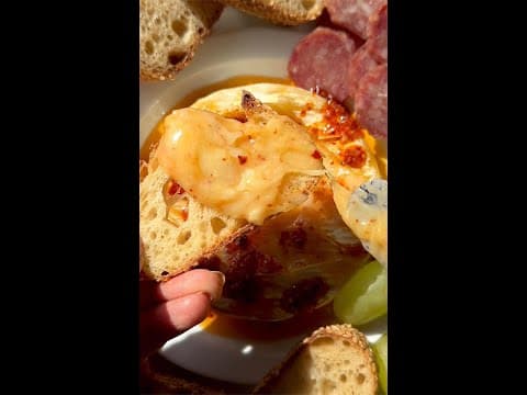 Baked Brie and Honey Chili Oil