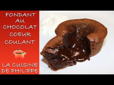 Fondant chocolat cœur coulant - Delicious French dessert with easy difficulty. Perfect recipe converted from YouTube video to PDF format.