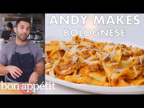 Andy Makes Pasta with Bolognese Sauce