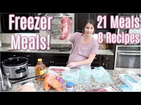 Freezer Meals For New Moms! Postpartum Prep! 21 Dinners Ready To Go! 8 New Dinner Recipe Ideas!