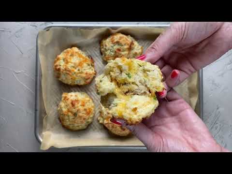Buttermilk Cheddar Chive Drop Biscuits Makes 6