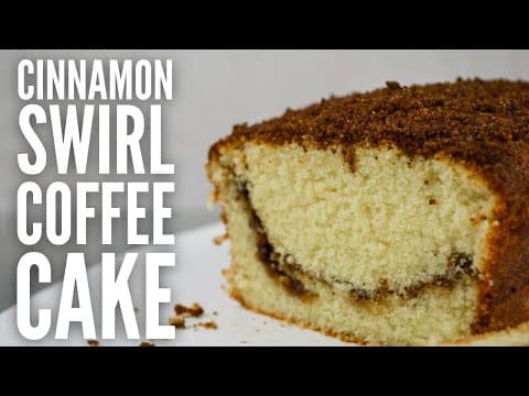Classic coffee cake - the best moist cinnamon swirl pound cake loaf