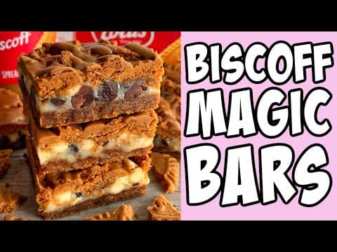 Biscoff Magic Bars! Recipe tutorial