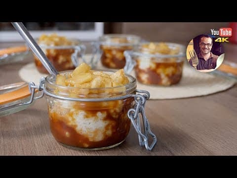 Rice Pudding with Apples and Salted Butter Caramel - Delicious French dessert with medium difficulty. Perfect recipe converted from YouTube video to PDF format.