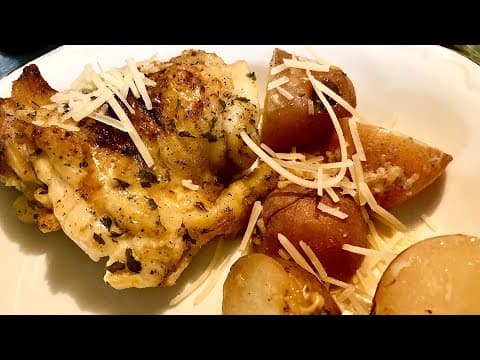 Garlic Parmesan Chicken & Potatoes Slow Cooker Recipe