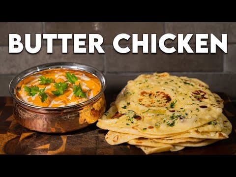 Butter Chicken avec Naan à l'ail - Delicious Indienne main course with medium difficulty. Perfect recipe converted from YouTube video to PDF format.