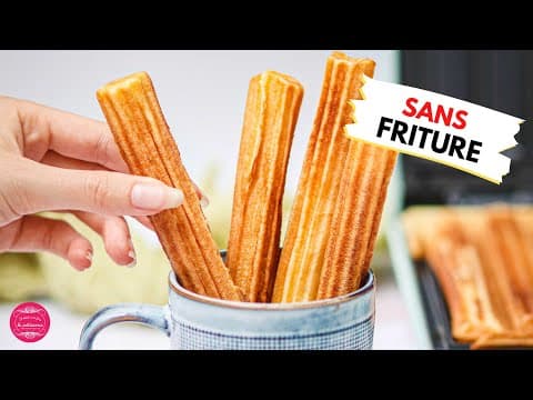 Churros sans huile - Delicious Spanish dessert with easy difficulty. Perfect recipe converted from YouTube video to PDF format.