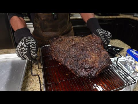 Oven-Cold Smoked Brisket with Smoked Cheddar Cheese and Mixed Salad