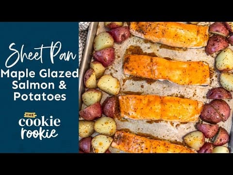 Maple Glazed Salmon and Potatoes (Sheet Pan Recipe)