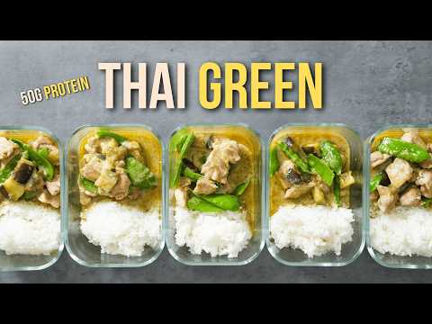 HIGH PROTEIN Thai Green Chicken Curry Meal Prep