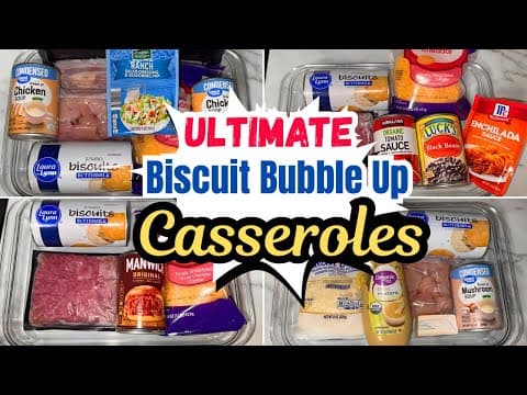 The BEST Biscuit Bubble Up Casseroles - Southern American recipe that serves 6 people. A easy difficulty cooking recipe converted from YouTube video with complete ingredients and step-by-step instructions.