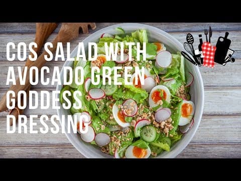 Cos Salad With Avocado Green Goddess Dressing