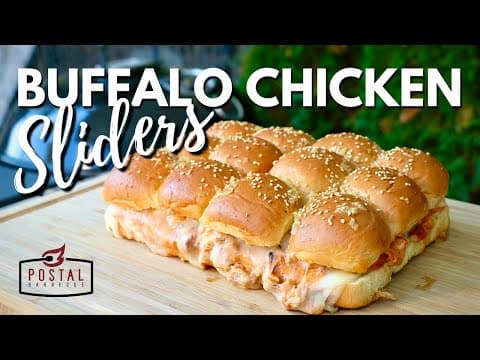Buffalo Chicken Sliders Recipe On The BBQ - Easy Chicken Sliders Recipe