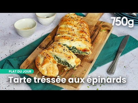 Savory braided tart with spinach and cheese - Delicious French main course with easy difficulty. Perfect recipe converted from YouTube video to PDF format.