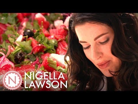 Nigella Lawson's Watermelon, Feta and Black Olive Salad