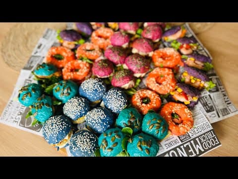 Petits pains colorés briochés - Delicious French snack with medium difficulty. Perfect recipe converted from YouTube video to PDF format.