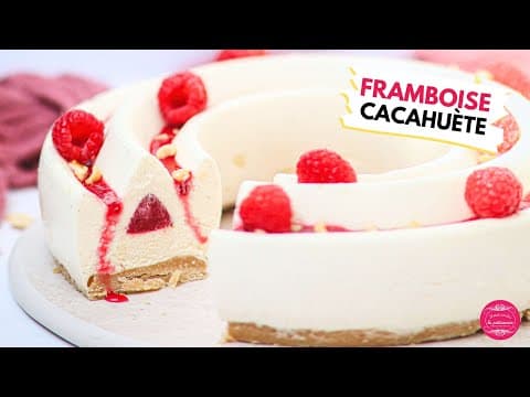 Vanilla Raspberry and Peanut Entremet - Delicious French dessert with medium difficulty. Perfect recipe converted from YouTube video to PDF format.
