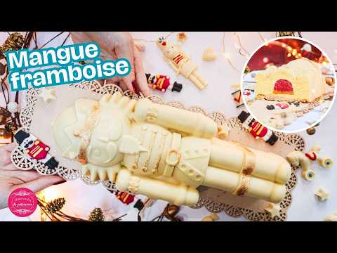 Nutcracker Yule Log Mango Raspberry - Delicious French dessert with medium difficulty. Perfect recipe converted from YouTube video to PDF format.