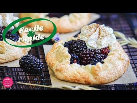 Rustic blackberry tartlets - Delicious French dessert with easy difficulty. Perfect recipe converted from YouTube video to PDF format.